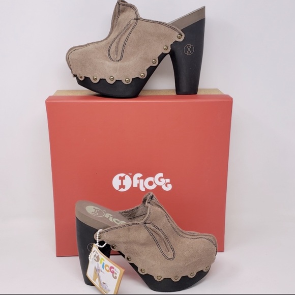🆕Size 6.5-SEXY & STYLISH! Flogg Diana Suede Clogs - Picture 2 of 8